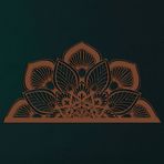 DEKADRON Metal Duvar Dekoru, Metal Mandala Duvar Sanatı, Bohem Sanatı, İç Dekorasyon, Metal Tabela, Mandala Asılı, Yoga Dekorasyonu, Bronz (46" G x 24" Y / 118x60cm)