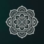 DEKADRON Metal Duvar Dekoru, Metal Mandala Duvar Sanatı, Gümüş Gri Bohem Sanatı, İç Dekorasyon, Metal Tabela, Metal Duvar Sanatı Mandala Dekoru, (28" G x 28" Y / 71x71 cm)