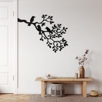 DEKADRON Metal Duvar Dekoru, Şube ve Kuşlar, Ev Oturma Odası Dekoru, Duvar Tabelası, Metal Duvar Sanatı, İç Dekorasyon, İç Mekan Dış Mekan Askıları (118x87cm)
