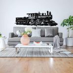 DEKADRON Metal Duvar Dekoru, Vintage Tren Dekoru, Çocuk Odası Dekorasyonu, Metal Tren Tabelası, Metal Tren Sanatı (40" G x 14" Y / 100x35cm)