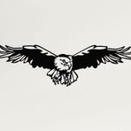 DEKADRON Metal Duvar Sanatı - Adler -3D Duvar Silueti Metal Duvar Dekoru Ev Ofis Dekorasyonu Yatak Odası Oturma Odası Dekor Heykel (18" G x 5" Y / 46x13cm)