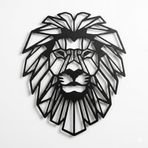 DEKADRON Metal Duvar Sanatı - Aslan Kafası - 3D Duvar Silueti Metal Duvar Dekoru Ev Ofis Dekorasyonu Yatak Odası Oturma Odası Dekor Heykel (14" G x 18" Y/36x46cm)
