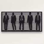DEKADRON Metal Duvar Sanatı - Erkek Modası -3D Duvar Silueti Metal Duvar Dekoru Ev Ofis Dekorasyonu Yatak Odası Oturma Odası Dekor Heykel (24" G x 12" Y/61x31cm)