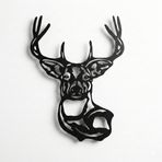 DEKADRON Metal Duvar Sanatı - Geyik Kafası - 3D Duvar Silueti Metal Duvar Dekoru Ev Ofis Dekorasyonu Yatak Odası Oturma Odası Dekor Heykel (22" G x 30" Y/56x76cm)