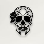 DEKADRON Metal Duvar Sanatı Kafatası - Viva la Vida - 3D Duvar Silueti Metal Duvar Dekoru Ev Ofis Dekorasyonu Yatak Odası Oturma Odası Dekor Heykel (22" G x 30" Y/56x76cm)
