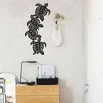 DEKADRON Metal Duvar Sanatı, Kaplumbağa Sanatı, Metal Duvar Tabelası, Ev Ofis Dekorasyonu Oturma Odası Dekoru, Kaplumbağa Duvar Askıları (18 inç G x 39 inç Y / 46x100 cm)