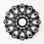 DEKADRON Metal Duvar Sanatı - Mandala 100-3D Duvar Silueti Metal Duvar Dekoru Ev Ofis Dekorasyonu Yatak Odası Oturma Odası Dekor Heykel (28" G x 28" Y/71x71cm)