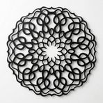 DEKADRON Metal Duvar Sanatı - Mandala Tasarım - Duvar Silüeti Metal Duvar Dekoru Ev Ofis Dekorasyonu Yatak Odası Oturma Odası Dekorasyonu (28" G x 28" Y/71x71cm)
