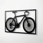 DEKADRON Metal Duvar Sanatı, Metal Bisiklet Duvar Sanatı, Bisikletçi Duvar Sanatı, Bisiklet Aşığı Hediyesi, Ev Dekorasyonu, Duvar Askıları, Metal Bisiklet İşareti (46" G x 26" Y / 118x67cm)