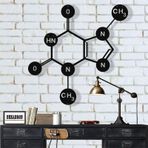DEKADRON Metal Duvar Sanatı, Teobromin (Çikolata) Molekülü, Metal Duvar Dekoru, Sembol İnek Sanatı, Bilim Sanatı, Biyoloji Kimya Sanat Ofis Dekorasyonu (35" G x 35" Y / 90x90 cm)