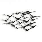 DEKADRON Metal Duvar Sanatı - Vinçler - 3D Duvar Silueti Metal Duvar Dekoru Ev Ofis Dekorasyonu Yatak Odası Oturma Odası Dekor Heykel (18" G x 9" Y/46x23cm)