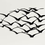DEKADRON Metal Duvar Sanatı - Vinçler - 3D Duvar Silueti Metal Duvar Dekoru Ev Ofis Dekorasyonu Yatak Odası Oturma Odası Dekor Heykel (35" G x 17" Y / 90x44cm)