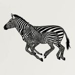 DEKADRON Metal Duvar Sanatı, Zebra Aile Dekoru, Metal Duvar Dekoru, Ev İç Dekorasyonu, Oturma Odası Dekoru (39" G x 28" Y / 100x71cm)
