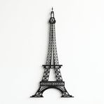DEKADRON Paris Eyfel Kulesi Metal Duvar Sanatı Dekoru - 3D Duvar Silueti Metal Duvar Dekoru Ev Ofis Dekorasyonu Yatak Odası Oturma Odası Dekor Heykel (14" G x 30" Y/36x76cm)