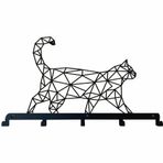 DEKADRON Portmanto Askısı, Portmanto, Duvara Monte Portmanto, Kedi Metal Portmanto, Ev Dekorasyonu, Şapka Rafı, Anahtarlık, Giriş Yolu Palto Kancaları, Metal Raf, 24x15 İnç