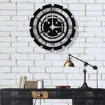 DEKADRON Roma Benzersiz Tasarım Metal Duvar Saati Roma Rakamları Roma Rakamları - Metal Duvar Sanatı Eserleri - Metal Duvar Dekoru Ev Ofis Dekorasyonu Modern Endüstriyel Sessiz Hareket (15" G x 15"