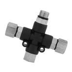 Dekaim Airbrush Mini Kompresör 3 Yollu Airbrush Hava Hortumu Manifold Adaptörü, Dövme Spreyi için 1/8 '' Splitter Montaj Konektörü