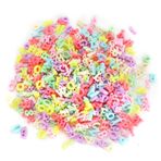 Dekaim Ara boncuk renkli mektup Spacer boncuk, 500 adet plastik alfabe saç bandı kolye delikli DIY aksesuarları