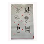 Dekals 10 Adet ÖZEL BASKILI Jelatin 35x55 cm Şeffaf Bantlı Söz Çeyiz Paketleme Poşeti
