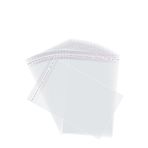 Dekals 100 Adet 12x25 Şeffaf Bantlı Yapışkanlı Jelatin Hediye Paketleme Poşeti