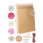 Dekals 3lü Set Doğum Günü Temalı Set Büyük Boy Hediye Kutusu 5li, Kırmızı-Beyaz İp, 6 lı Büyük Boy Etiket