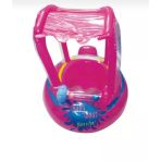 Dekantoys Pembe 0-3 Yaş Şişme Oturaklı Gölgelikli Bebe Flotörü Bebek Simidi Gölgelikli Deniz
