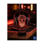 dekarasyon RGB Gamer Oyuncu Kulaklık Standı Geometrik İskelet Kuru Kafa Kulaklık Tutucu