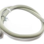 DEKAROX 1,8 m tahliye hortumu atık su hortumu 30/20 mm Ø açılı/düz Indesit Ariston C00054869 Whirlpool Bauknecht 482000022642 çamaşır makinesi, bulaşık makinesi için