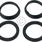 DEKAROX Conta seti 2 x kauçuk contadan oluşur + 2 x PVC kama contası, banyo için, koku önleyici, lavabo, sifon, 1 1/4 inç