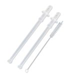 DEKAROX Süt borusu 2'li set DeLonghi 5313246091 için 17 cm temizleme fırçası ECAM PrimaDonna Dinamica kahve makineleri için