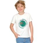 Dekim Moda Erkek Çocuk Kısa Kollu Bisiklet Yaka Hazerfen Baskılı T-Shirt - 11 - 12 Yaş - 001-Beyaz