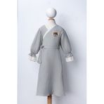 Dekim Moda Müslin Çocuk Namaz Elbisesi | Kabe Çiçekli - 7 - 8 Yaş - Yeşil