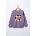 Dekim Moda Sweatshirt Kız Çocuk "ramazan Süper Kahramanları Yardımsever" Baskılı Pamuklu - Gri - 5 - 6 Yaş
