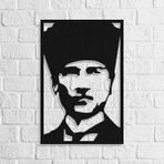 Dekkor Art Kalpaklı Atatürk Metal Duvar Tablosu - 60 x 90 cm