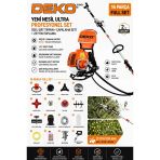 Deko 63Cc Profesyonel Sırt Tırpanı 16 Parça Full Set | Zeytin Toplama Aparatı + Çapalama + Zincirli