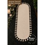 Deko Dekor 35x90 Püsküllü Oval Buldan Keten Runner ÜÇ FARKLI EBAT RENK KISMINDAN SEÇİNİZ