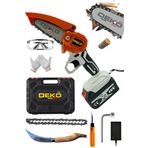 Deko Turkey 88V 10Ah 2X Çift Akülü Çantalı Şarjlı Dal Kesme Budama Bıçkı Testeresi + Fındık Çakısı Hediyeli Set