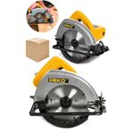 Deko Turkey Metal Dişli Sistem Şanzuman Bakır Motor Ahşap Sunta Kesme Daire Testere Makinesi 1400 Watt 185Mm