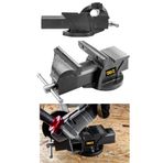 Deko Turkey Premium Pro 100Mm 4" Sabit Tabanlı Özel Alaşım Paslanmaz Çelik Sabit Tezgah Masa Mengenesi Örslü