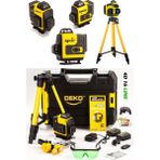 Deko Turkey Yüksek Hassasiyetli Kumandalı 360° Yeşil Lazer Terazi - Otomatik Hizalama, Tripod ve Çanta Full Set