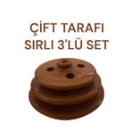 DEKOBAHÇE Dolma Taşı Sarma Taşı 3 Lü Set Mutfak Seti (tam Sırlı Delikli Kapak Seti )/ Dolma Taşı