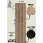 Dekobase 100x270 cm Meşe Renk Akustik Ahşap Duvar Paneli