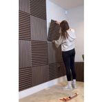dekobase Ceviz 40x40cm Yeni Nesil Akustik Ahşap Duvar Paneli