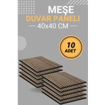 dekobase Meşe (10 ADET) 40x40cm Yeni Nesil Akustik Ahşap Duvar Paneli