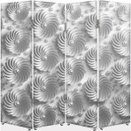 DEKOBUL 4 Kanat Tekerlekli Kanvas Paravan - 160 x 180 cm