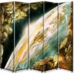 DEKOBUL 5 Kanat Kanvas Tekerlekli Paravan - 200 x 180 cm