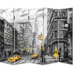DEKOBUL Şehir 5 Kanat Kanvas Tekerlekli Paravan - 200 x 180 cm
