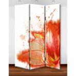 DEKOBUL Taç 3 Kanat Tekerlekli Kanvas Paravan - 120 x 180 cm