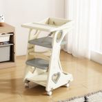 Dekohop Çok Amaçlı Bebek Mama Sandalyesi Kemerli Gri Renkli Eğitici Çocuk Gelişim Sandalyesi