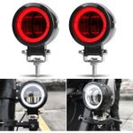 Dekohop Motosiklet Scooter Atv Sis Farı Metal Gövde Angel Renk Seçenekli 20 W 2 Adet - Kırmızı